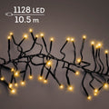 LED Lichterkette Cluster 8 Leuchtmodi Outdoor schwarz 1128 klassischwarme LED 1050cm