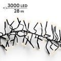 LED Lichterkette Cluster 8 Leuchtmodi Outdoor schwarz 3000 warmweiße LED 2800cm