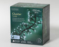 LED Lichterkette Cluster 8 Leuchtmodi Outdoor schwarz 1512 kaltweiße LED 1400cm