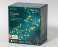 LED Lichterkette Cluster 8 Leuchtmodi Outdoor transparent 1512 warmweiße LED 1400cm