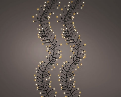 LED-Lichterkette „Cluster“ warmweiss + klassischwarm 1512 LED / 14m