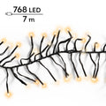 LED Lichterkette Cluster 8 Leuchtmodi Outdoor schwarz 768 warmweiße & klassischwarme LED 700cm