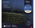LED Lichternetz Outdoor schwarz 384 warmweiße LED 300x300cm