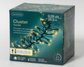 LED Lichterkette Cluster 8 Leuchtmodi Outdoor schwarz 1128 warmweiße & klassischwarme LED 1050cm