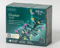 LED Lichterkette Cluster 8 Leuchtmodi Outdoor schwarz 768 softbune LED 700cm