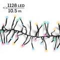 LED Lichterkette Cluster 8 Leuchtmodi Outdoor schwarz 1128 softbune LED 1050cm