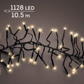 LED Lichterkette Cluster 8 Leuchtmodi Outdoor schwarz 1128 softgoldene LED 1050cm