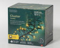 LED Lichterkette Cluster 8 Leuchtmodi Outdoor schwarz 1128 softgoldene LED 1050cm