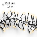 LED Lichterkette Cluster 8 Leuchtmodi Outdoor schwarz 1512 softgoldene LED 1400cm