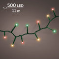 LED Lichterkette Compact 8 Leuchtmodi Outdoor grün 500 bunte LED 1100cm
