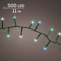 LED Lichterkette Compact 8 Leuchtmodi Outdoor grün 500 bläuliche LED 1100cm