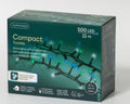 LED Lichterkette Compact 8 Leuchtmodi Outdoor grün 500 bläuliche LED 1100cm