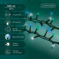 LED Lichterkette Compact 8 Leuchtmodi Outdoor grün 500 bläuliche LED 1100cm