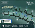 LED Lichterkette Compact 8 Leuchtmodi Outdoor grün 500 bläuliche LED 1100cm
