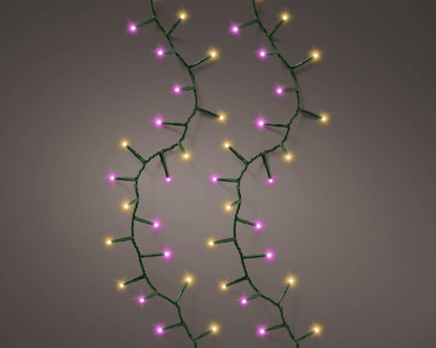 LED-Lichterkette „Compact Twinkle“ pink/klassischwarm 500LED / 11m