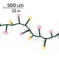LED Lichterkette Compact 8 Leuchtmodi Outdoor grün 500 pinke & klassischwarme LED 1100cm