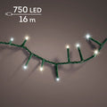 LED Lichterkette Compact 8 Leuchtmodi Outdoor grün 750 warmweiße & kaltweiße LED 1600cm