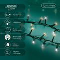 LED Lichterkette Compact 8 Leuchtmodi Outdoor grün 1000 warmweiße & kaltweiße LED 2250cm