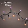 LED Lichterkette Compact 8 Leuchtmodi Outdoor schwarz 1000 violette & orange LED 2250cm