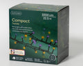 LED Lichterkette Compact 8 Leuchtmodi Outdoor schwarz 1000 violette & orange LED 2250cm