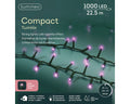 LED Lichterkette Compact 8 Leuchtmodi Outdoor grün 1000 pinke LED 2250cm