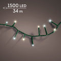 LED Lichterkette Compact 8 Leuchtmodi Outdoor grün 1500 warmweiße & kaltweiße LED 3400cm