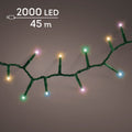 LED Lichterkette Compact 8 Leuchtmodi Outdoor grün 2000 softbunte LED 4500cm