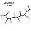 LED Lichterkette Compact 8 Leuchtmodi Outdoor grün 2000 softbunte LED 4500cm