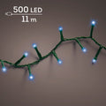 LED Lichterkette Compact 8 Leuchtmodi Outdoor grün 500 blaue LED 1100cm
