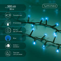 LED Lichterkette Compact 8 Leuchtmodi Outdoor grün 500 blaue LED 1100cm