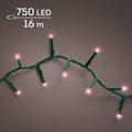 LED Lichterkette Compact 8 Leuchtmodi Outdoor grün 750 pinke LED 1600cm