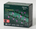 LED Lichterkette Compact 8 Leuchtmodi Outdoor grün 750 pinke LED 1600cm
