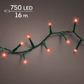 LED Lichterkette Compact 8 Leuchtmodi Outdoor grün 750 rote LED 1600cm