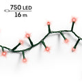 LED Lichterkette Compact 8 Leuchtmodi Outdoor grün 750 rote LED 1600cm