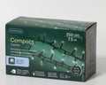 LED Lichterkette Compact 8 Leuchtmodi Outdoor grün 350 kaltweiße LED 750cm