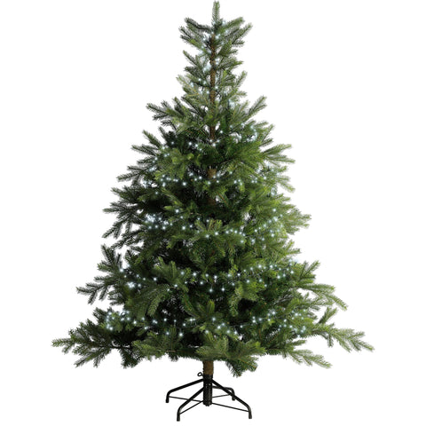 LED Lichterkette Compact 8 Leuchtmodi Outdoor grün 350 kaltweiße LED 750cm