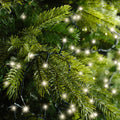 LED Lichterkette Compact 8 Leuchtmodi Outdoor grün 350 warmweiße LED 750cm