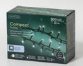 LED Lichterkette Compact 8 Leuchtmodi Outdoor grün 500 kaltweiße LED 1100cm