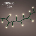 LED Lichterkette Compact 8 Leuchtmodi Outdoor grün 500 warmweiße LED 1100cm