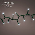 LED Lichterkette Compact 8 Leuchtmodi Outdoor grün 750 kaltweiße LED 1600cm