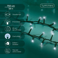 LED Lichterkette Compact 8 Leuchtmodi Outdoor grün 750 kaltweiße LED 1600cm