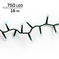 LED Lichterkette Compact 8 Leuchtmodi Outdoor grün 750 kaltweiße LED 1600cm