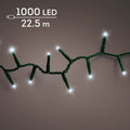 LED Lichterkette Compact 8 Leuchtmodi Outdoor grün 1000 kaltweiße LED 2250cm