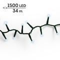 LED Lichterkette Compact 8 Leuchtmodi Outdoor grün 1500 kaltweiße LED 3400cm