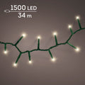 LED Lichterkette Compact 8 Leuchtmodi Outdoor grün 1500 warmweiße LED 3400cm