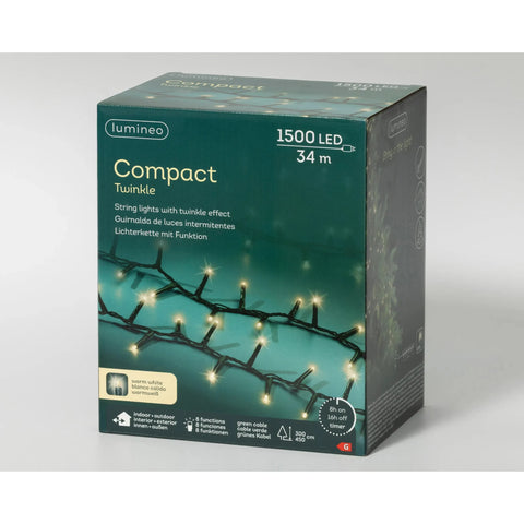 LED-Kette "Compact Twinkle" warmweiss 1500 LED / 34m