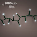 LED Lichterkette Compact 8 Leuchtmodi Outdoor grün 2000 kaltweiße LED 4500cm