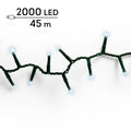 LED Lichterkette Compact 8 Leuchtmodi Outdoor grün 2000 kaltweiße LED 4500cm
