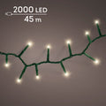LED Lichterkette Compact 8 Leuchtmodi Outdoor grün 2000 warmweiße LED 4500cm