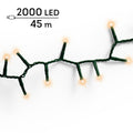 LED Lichterkette Compact 8 Leuchtmodi Outdoor grün 2000 klassischwarme LED 4500cm